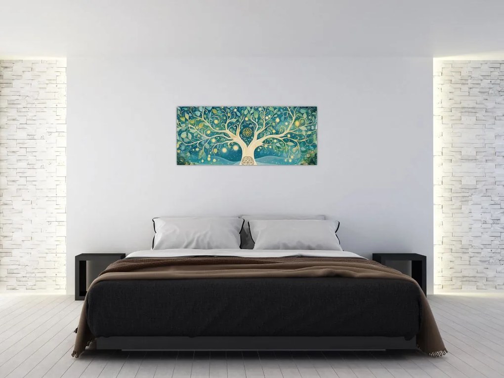 Kép – Mágikus fa spirálokkal (120x50 cm)