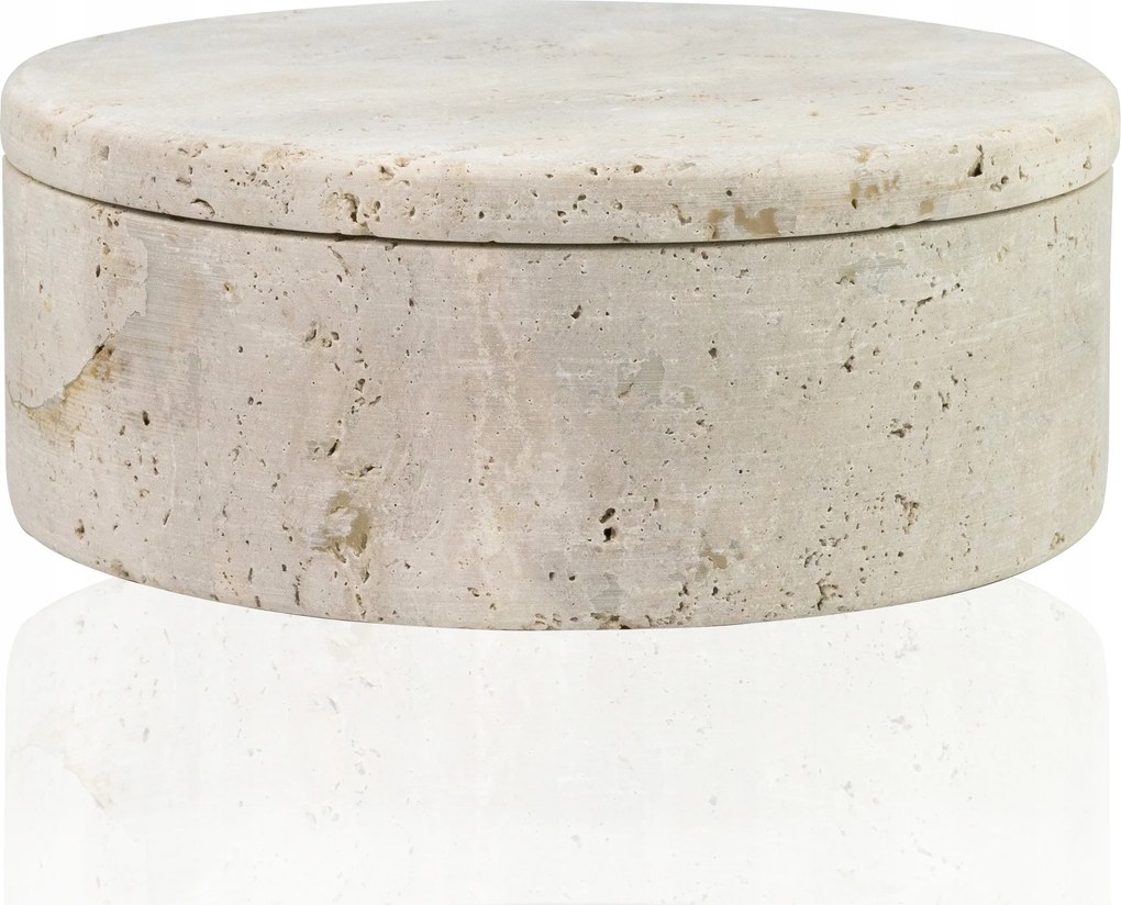 Doboz Kerek Kő Ékszerdoboz Díszes Elegáns 20 cm