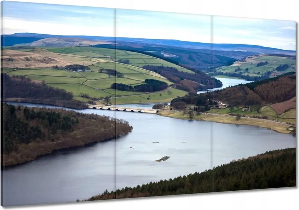 Festmények 120x80 Tájkép folyóval