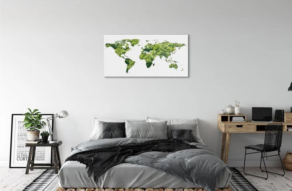 Üvegképek Térkép a zöld fű 120x60cm
