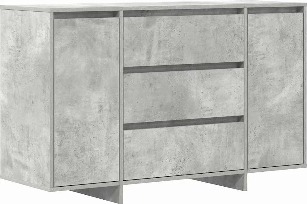 vidaXL Széf fiókkal Beton Szürke 120 x 41 x 75 cm Faanyag