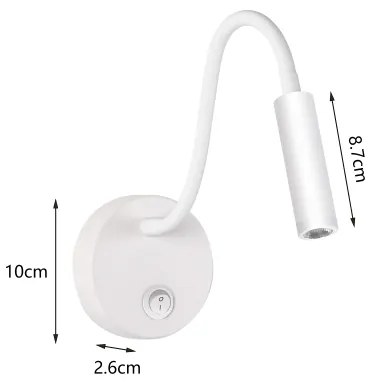 Brilagi - LED Rugalmas fali lámpa MAYA LED/3W/230V 4000K fehér