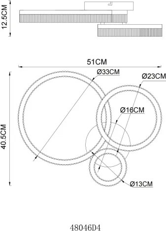 Globo 48046D4 - LED mennyezeti lámpatest ZARA LED/24W/230V 3000K 40,5x51 cm