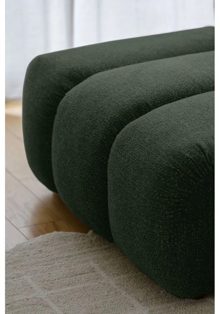 Sötétzöld sarokkanapé (bal oldali-heverő résszel) Shell – Miuform