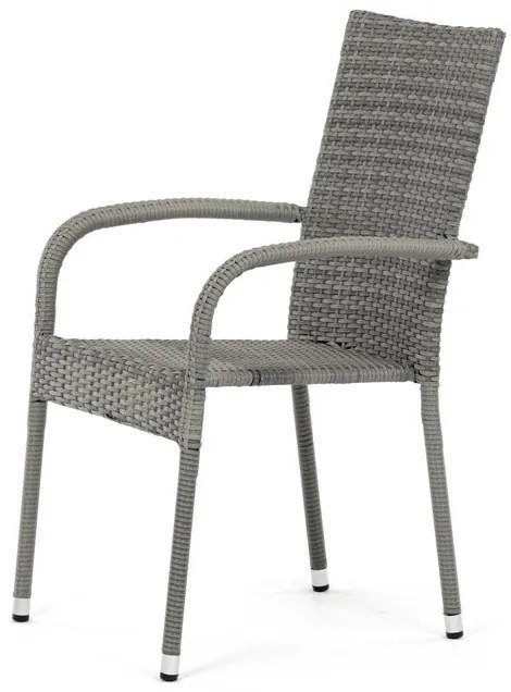 Szürke Polyrattan Kerti Szék, Fém Vázzal. AZC-S2114 GREY