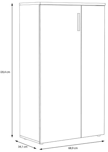 ETON cipős szekrény, fehér/szürke betonhatású