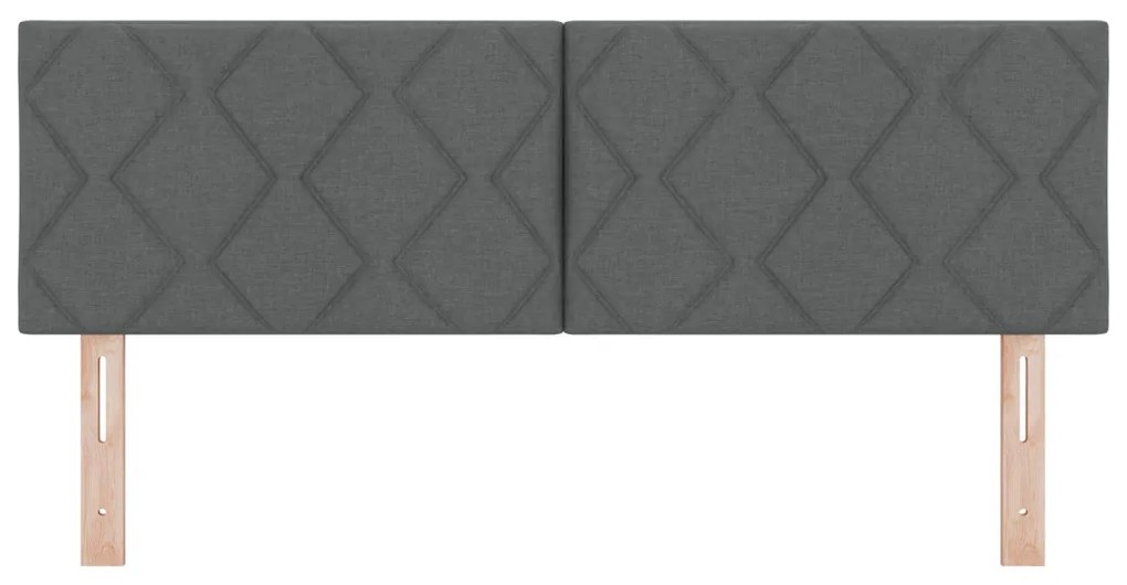 LED Fejtámla Gyémánt Blokkok Design Sötétszürke 160 cm Szövet