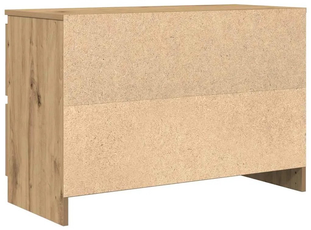 kézműves tölgy színű szerelt fa TV-szekrény 80x35x54 cm