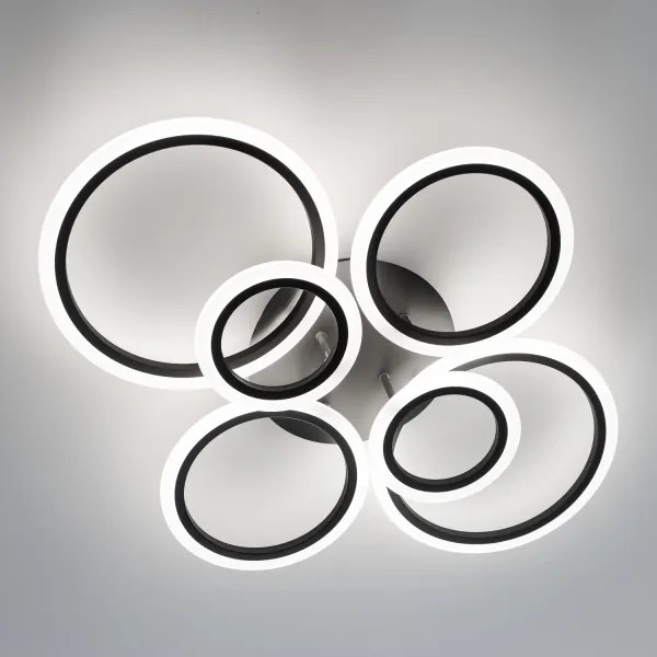 Brilagi - LED Dimmelhető felületre szerelhető csillár ORBITS LED/85W/230V 3000-6500K fekete + távirányító