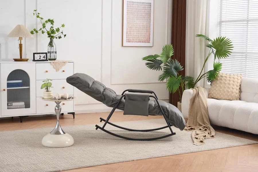 Hintaszék 5 fokozatban állítható,párnázott kivitelben, szürke