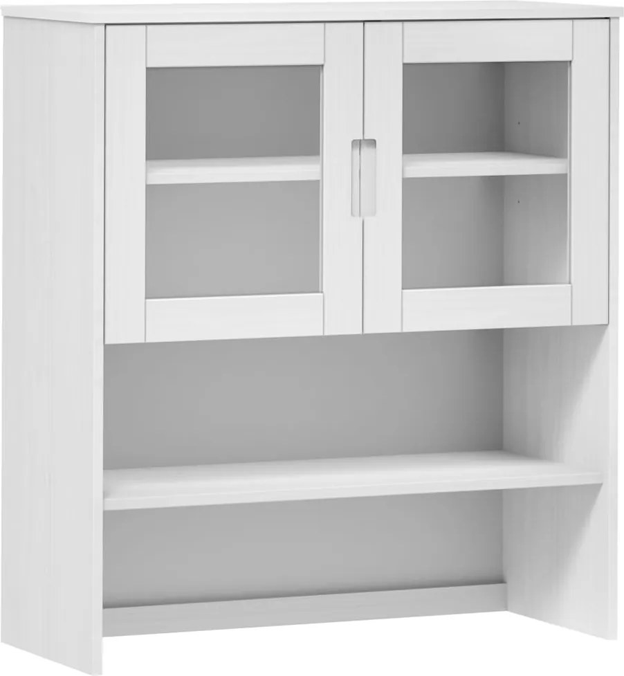 vidaXL MOLDE fehér tömör fenyőfa felső szekrény 90 x 35 x 100 cm
