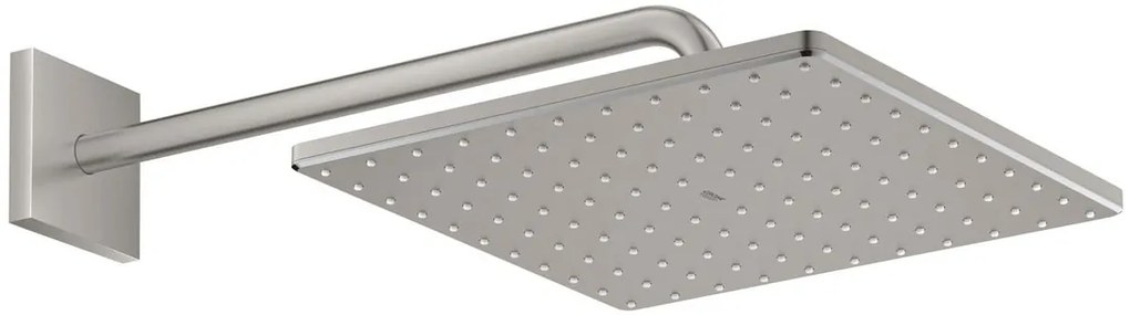 Fejzuhany GROHE RAINSHOWER Cube négyzet zuhanykarral együtt supersteel 26564DC0