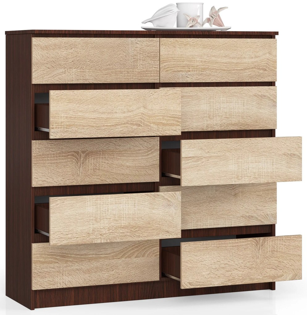 Komód Kapil III (wenge + szonoma tölgy). Akció -15%. 1069388