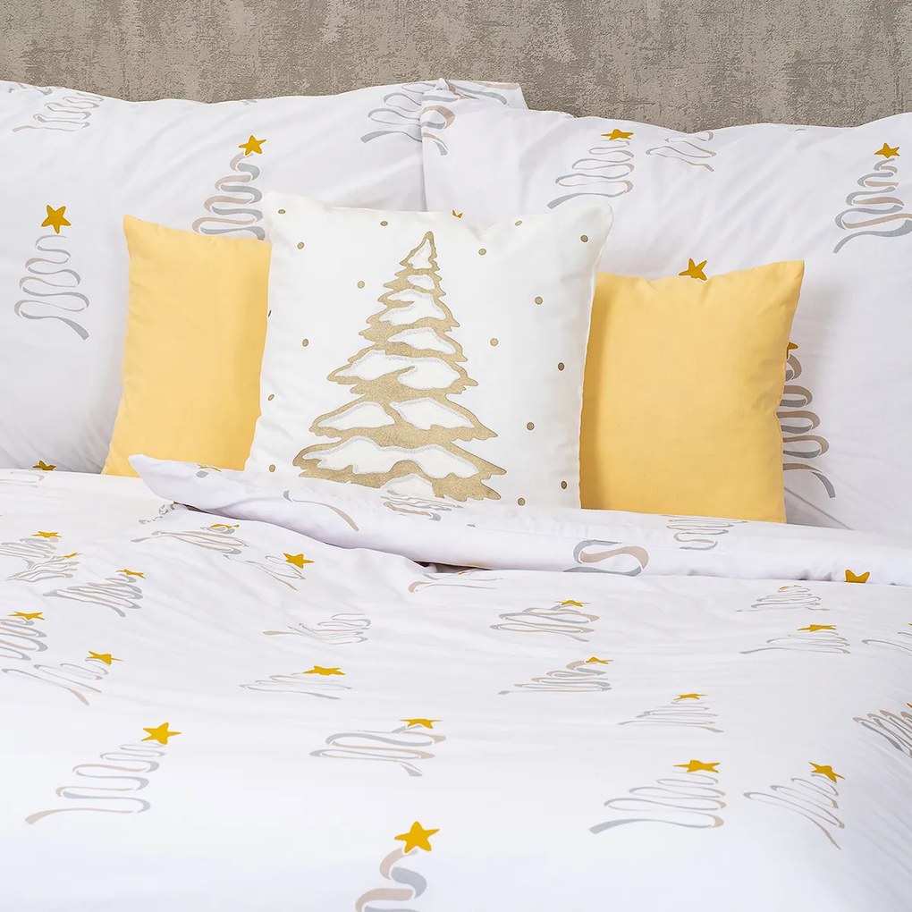 4Home Christmas tree pamut ágyneműhuzat, 140 x 200 cm, 70 x 90 cm, 140 x 200 cm, 70 x 90 cm