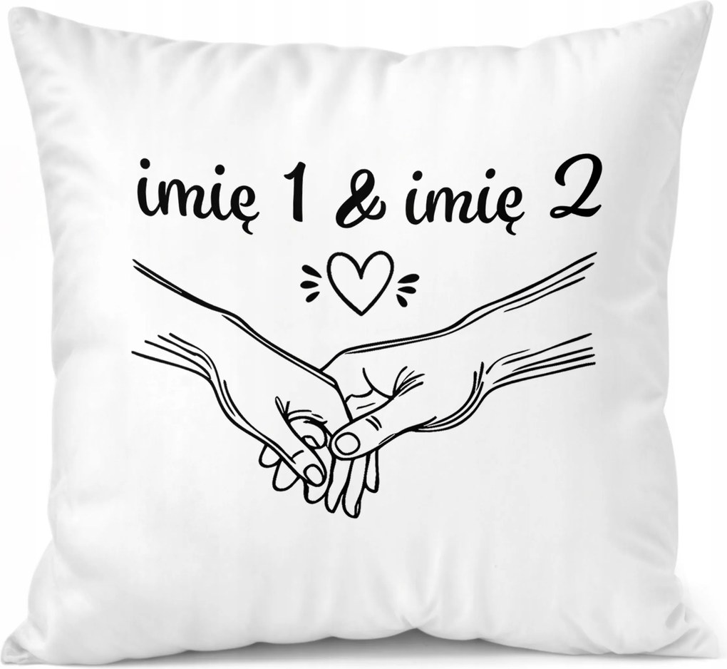 Párna 38x38cm Személyre szabott Valentin nap Névvel Ajándék