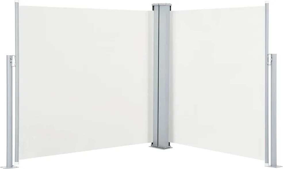 vidaXL krémszínű behúzható oldalsó napellenző 100 x 600 cm