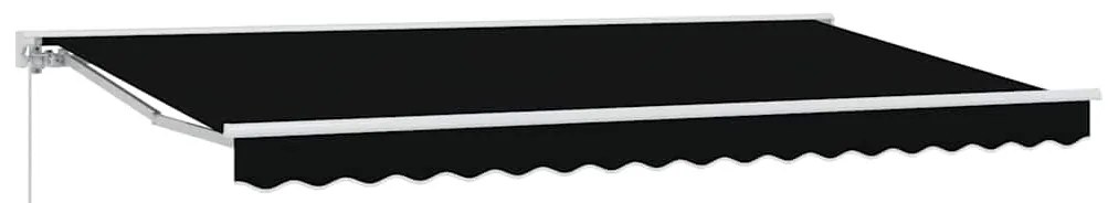 Behúzható napellenző Fekete 400x200 cm szövet
