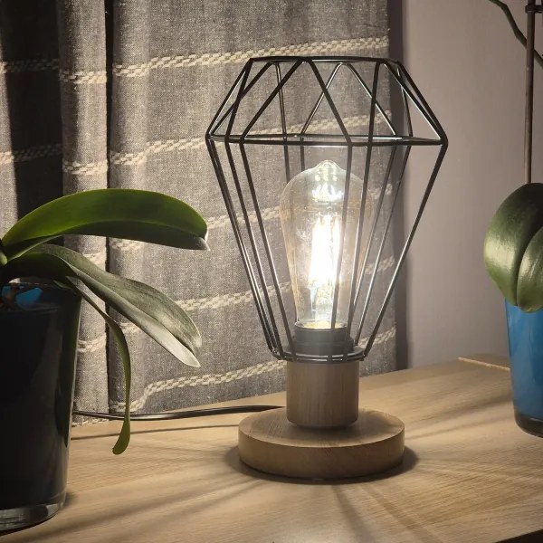 Brilagi - Asztali lámpa WOODY BASKET 1xE27/60W/230V tölgy