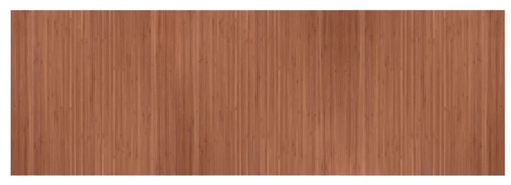 négyszögletű barna bambusz szőnyeg 100 x 300 cm