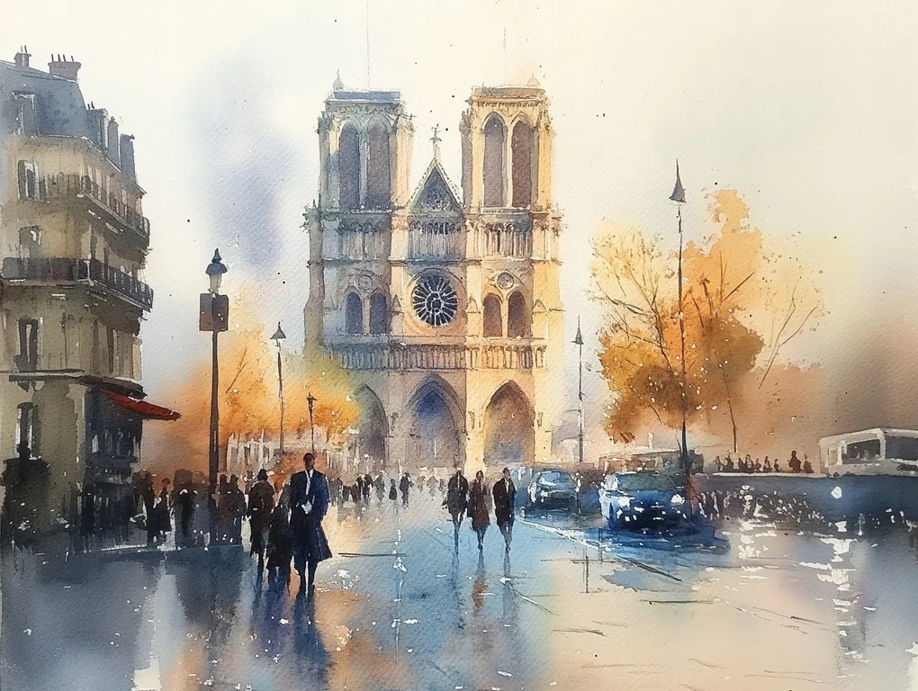 Vászonkép Canvas Építészet Város Párizs Székesegyház Notre Dame 100x75