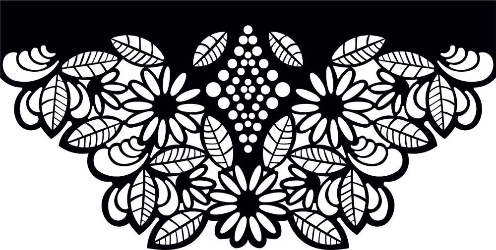 Függöny mintás PiroA2102 Premium 120x60cm Fekete