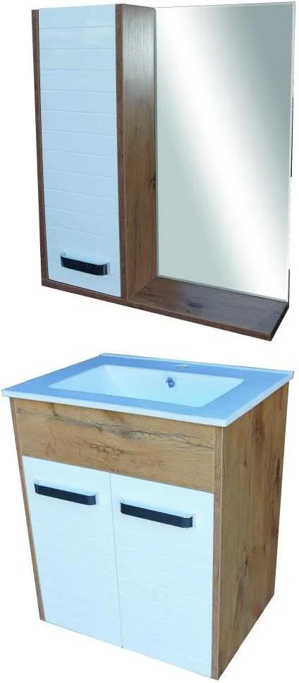 ORIENT 65-75 komplett fürdőszoba bútor, LAVA mosdóval álló/fali
