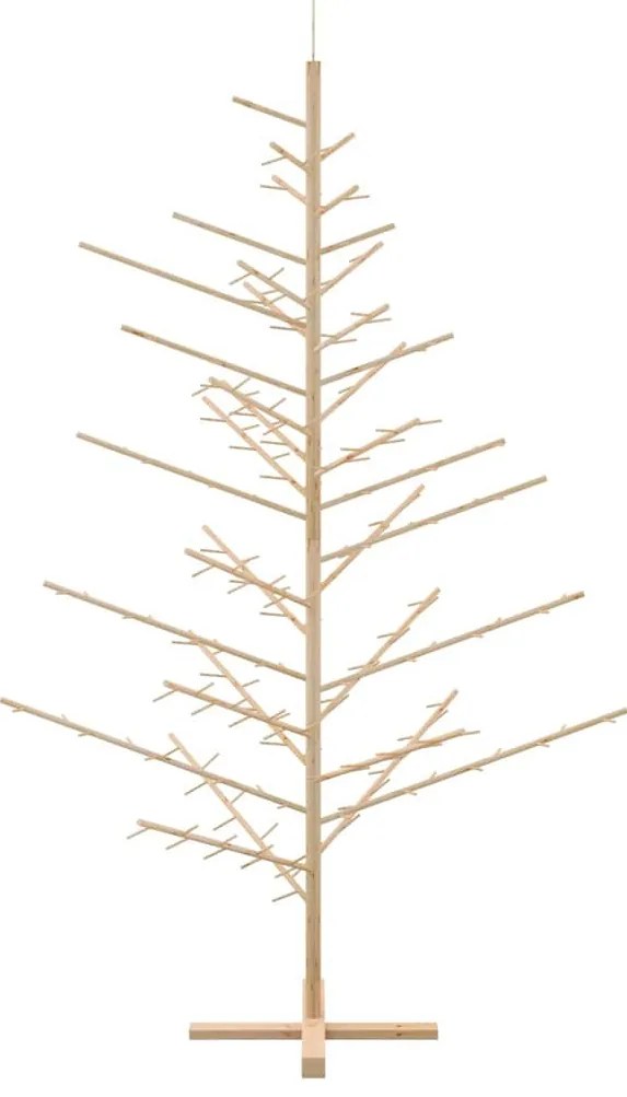 Fából készült Karácsonyfa Természetes 210 cm Tömör fenyőfa