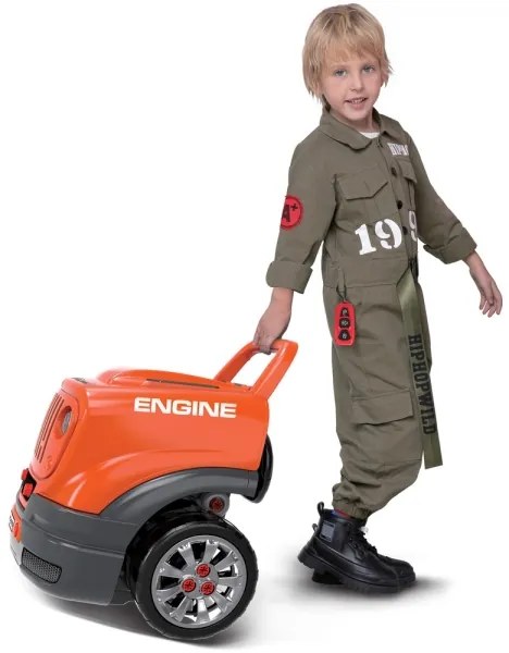 Gyermek autószerelő műhely 3xAAA + 1xCR2025 narancs/szürke