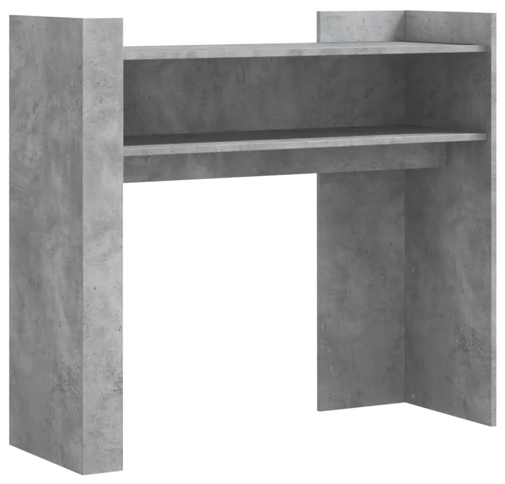 betonszürke szerelt fa tálalóasztal 100x35x90 cm