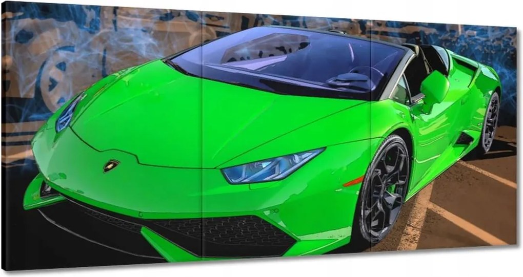 Vászonkép 180x90 Zöld sportautó