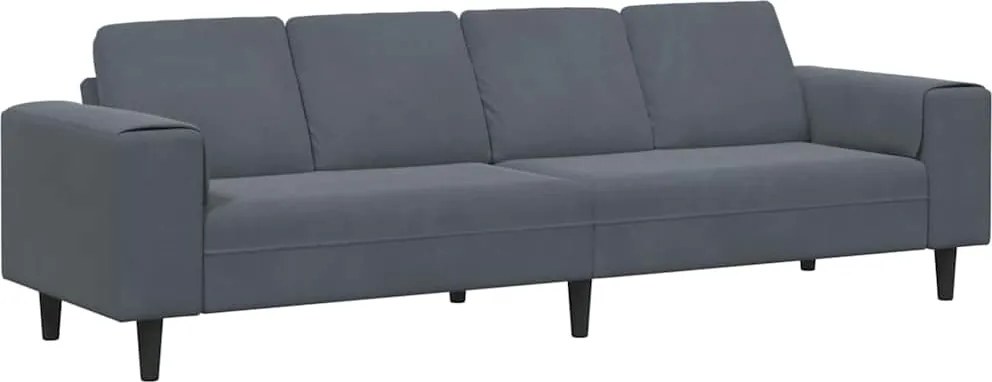 vidaXL Nappali Kanapé Sötétszürke 250 x 77 x 76 cm