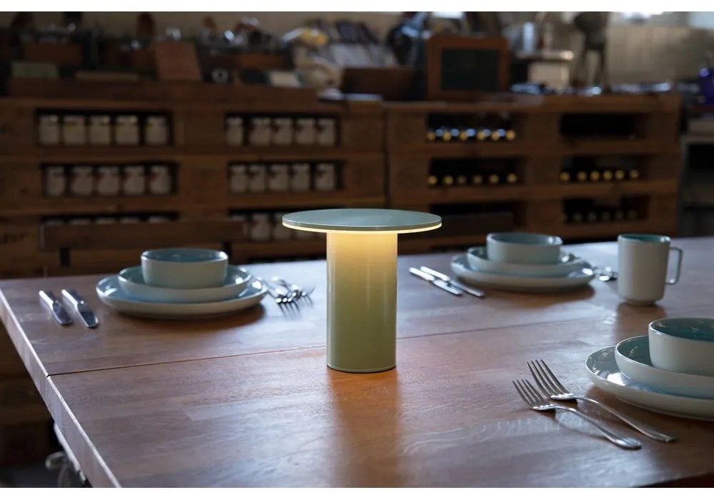 Zöld LED dimmelhető asztali lámpa (magasság 18 cm) Fungo – Remember