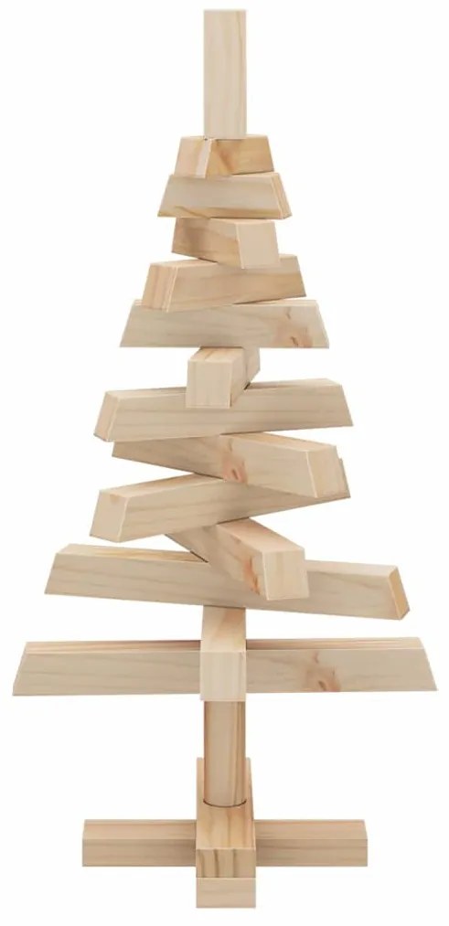 Karácsonyfák állvánnyal Természetes 60 cm Tömör fenyőfa