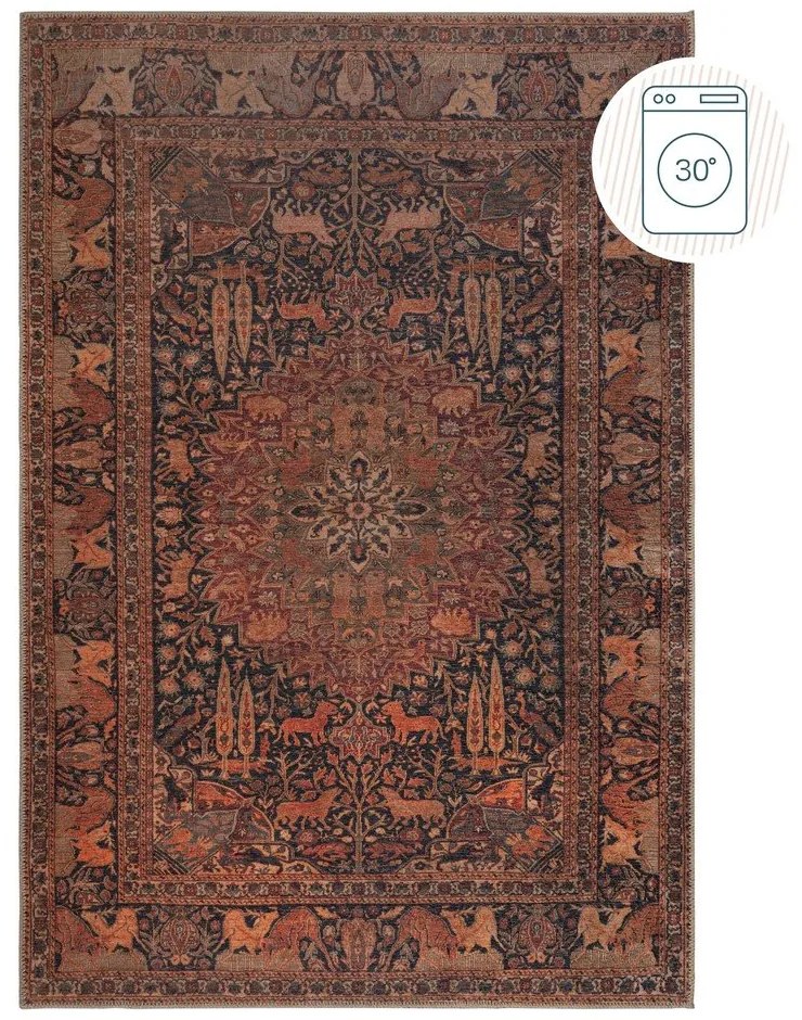 Borvörös mosható szőnyeg 115x170 cm Nico Global – Flair Rugs