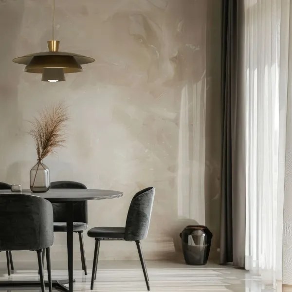 Csillár zsinóron PLATO 1xE27/15W/230V réz/arany