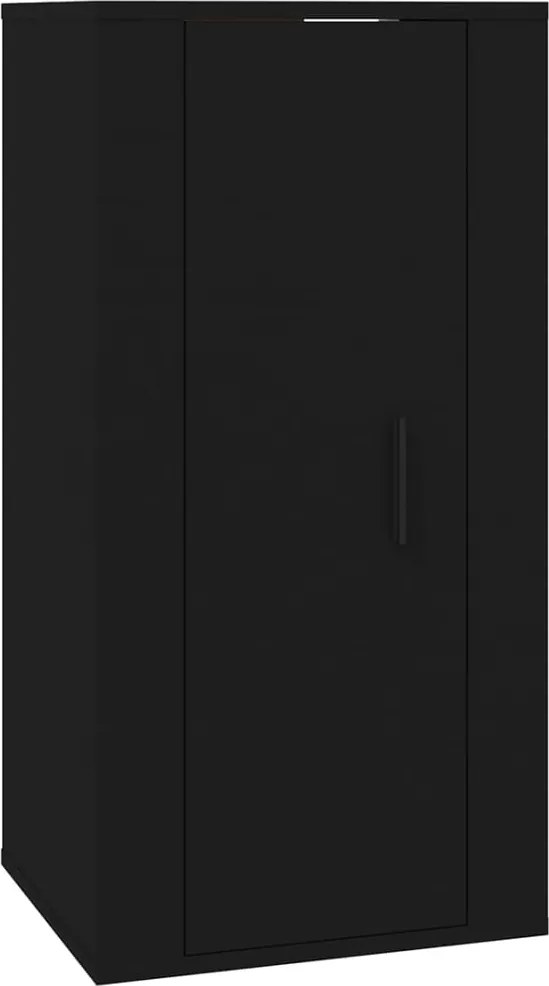 vidaXL fekete fali TV-szekrény 40x34,5x80 cm