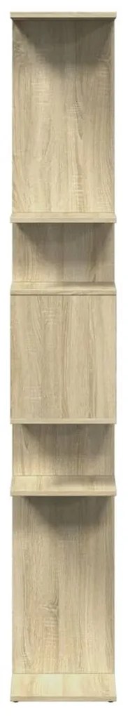 sonoma tölgy színű szerelt fa könyvszekrény 92 x 29 x 188 cm