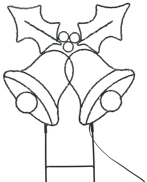 Solight 1V289 - LED kültéri karácsonyi dekoráció 100xLED/3xAA IP44 meleg fehér csengők