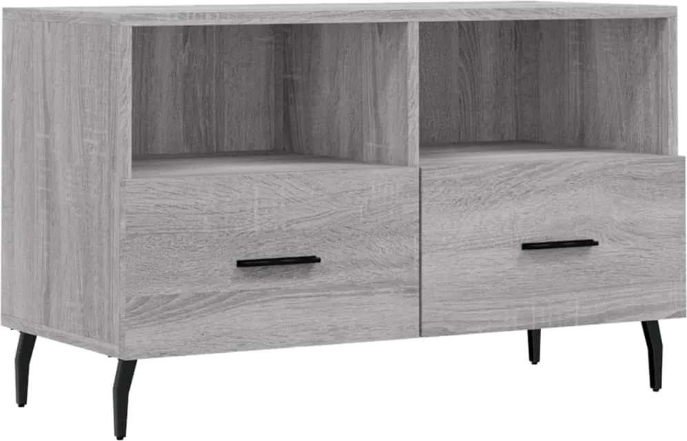 vidaXL szürke sonoma színű szerelt fa TV-szekrény 80x36x50 cm