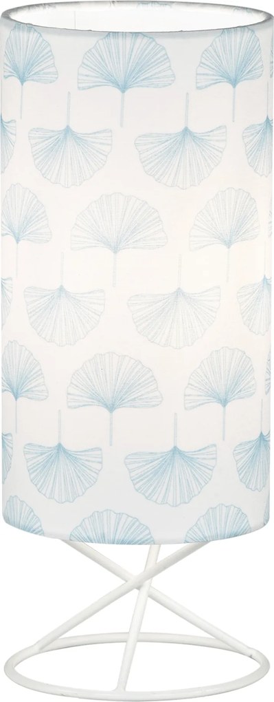 Asztali lámpa, fém/fehér textil lámpaernyő, AVAM