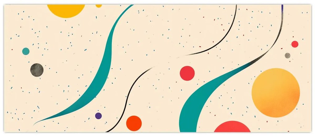 Kép - Minimalista színes illusztráció (120x50 cm)