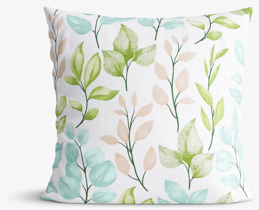 Goldea pamut párnahuzat deluxe - festett levelek 40 x 60 cm