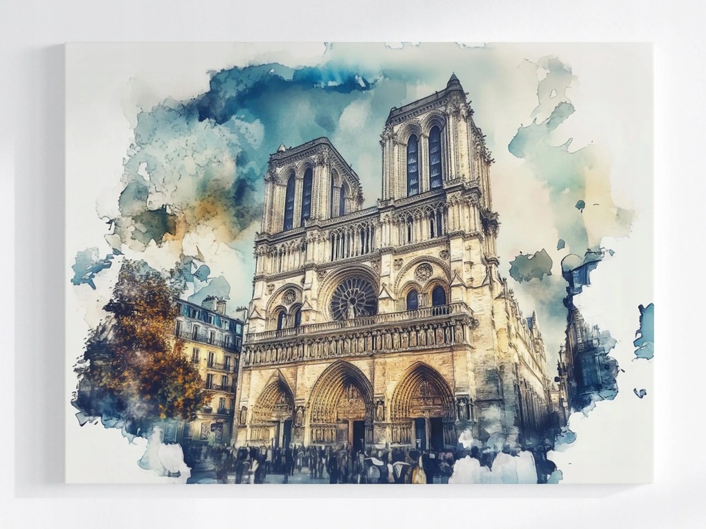 Poszter Párizs Notre Dame Székesegyház Gótikus Műemlék Kilátás 100x75