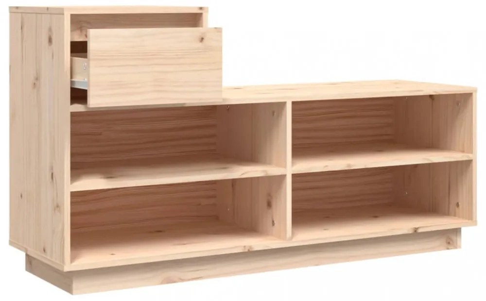 tömör fenyőfa cipőszekrény 110 x 34 x 61 cm