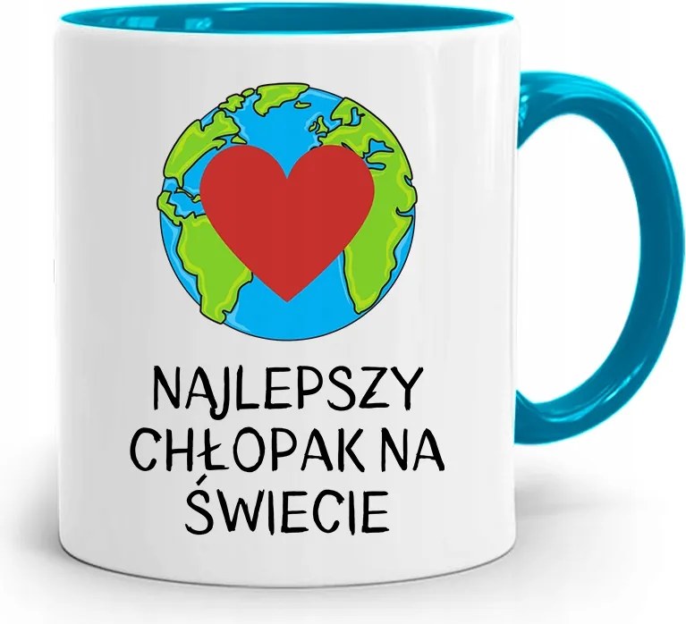 Kék Bögre Fiúnak A Világ Legjobbja fényképes nyomattal