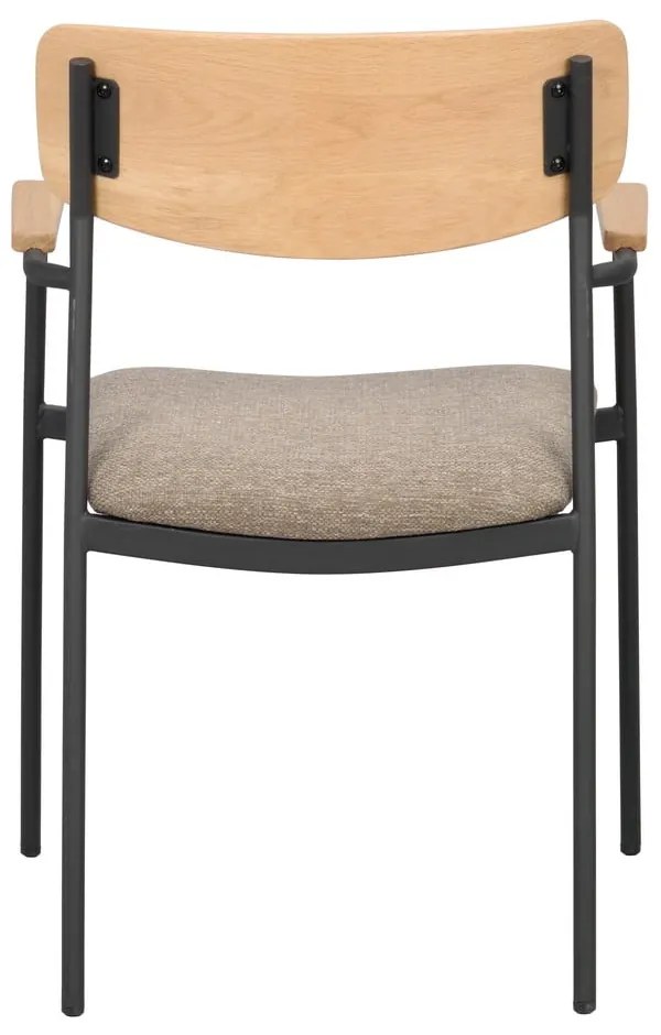 Bézs-natúr színű étkezőszék szett 2 db-os Maymont – Rowico