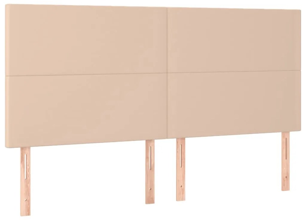 cappuccino műbőr LED-es fejtámla 160x5x118/128 cm