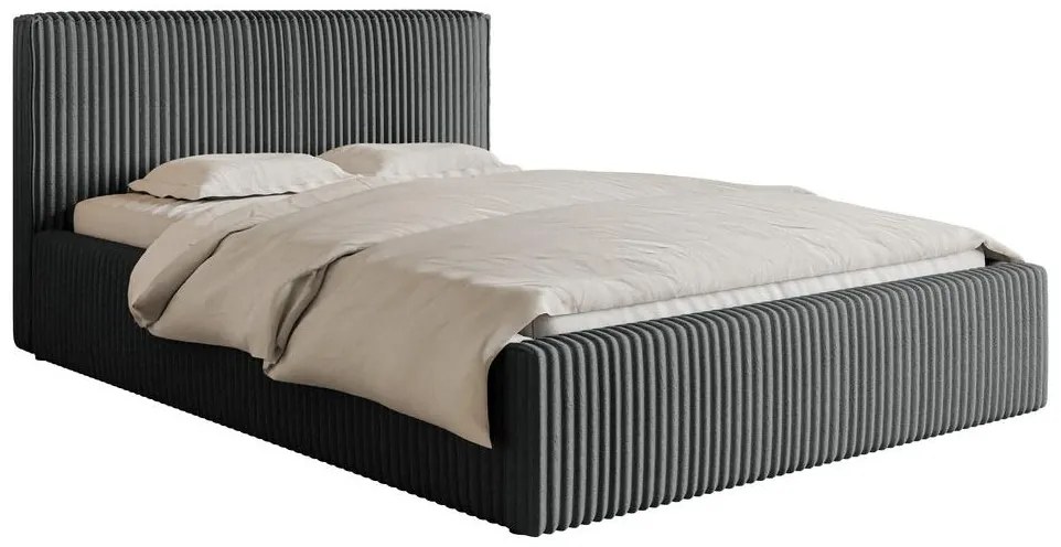 Franciaágy 180 cm Tulia 180  (szürke + fekete) . Akció -19%. 1100269