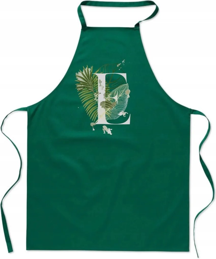 Konyhai Kötény zöld E Betűvel Név Evelin Eliza Erik Ela FA_403_z