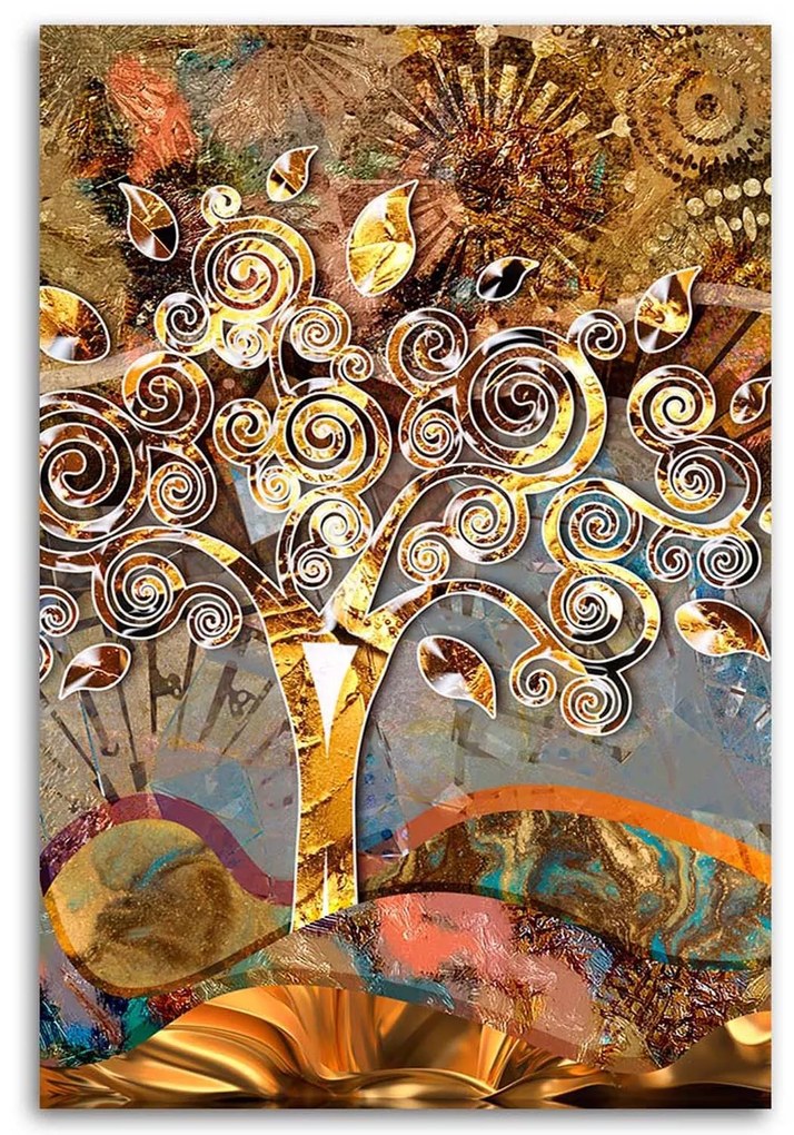 Gario Vászonkép Életfa - Gustav Klimt, reprodukció Méret: 80 x 120 cm